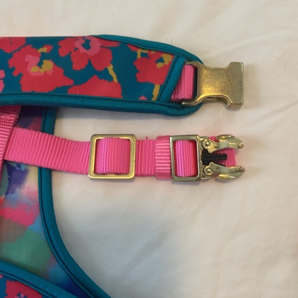 Pink floral, reversible dog harness /Vibrant life, dog harness - Picture 4 of 7
